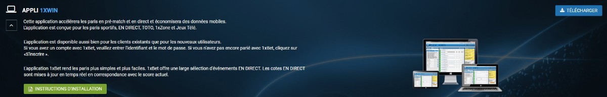 1xBet pour PC