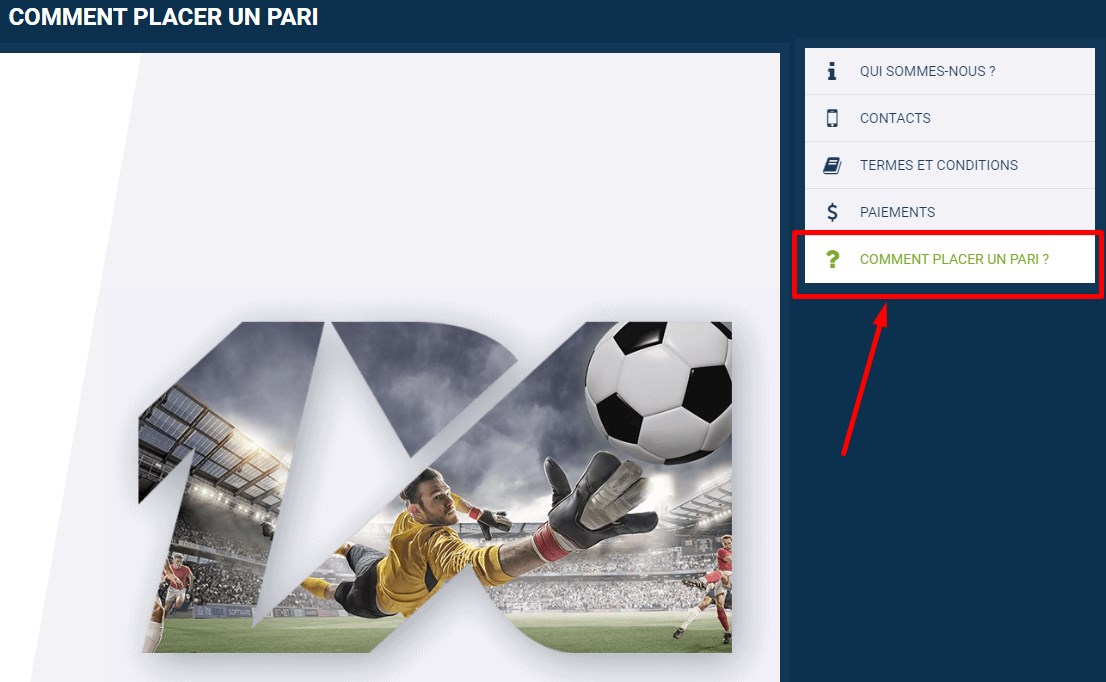 Comment parier avec 1xBet